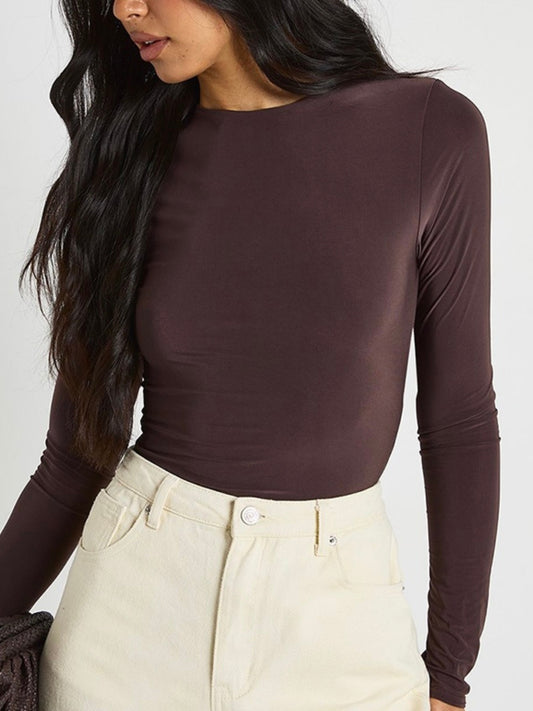 Long Sleeve Top - Mocha