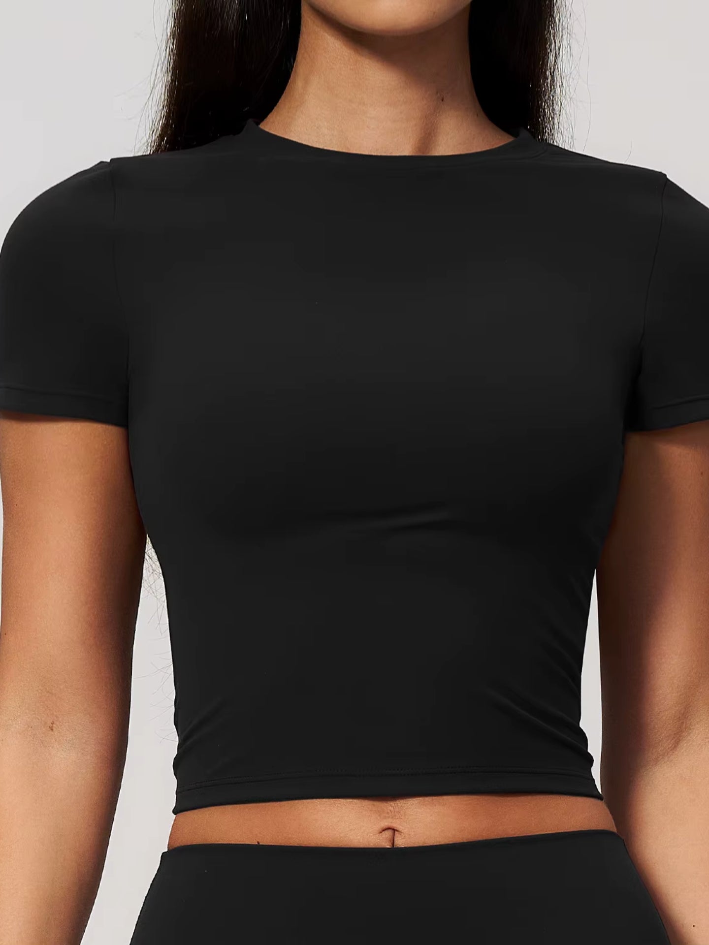 Crop Top Tee - Onyx
