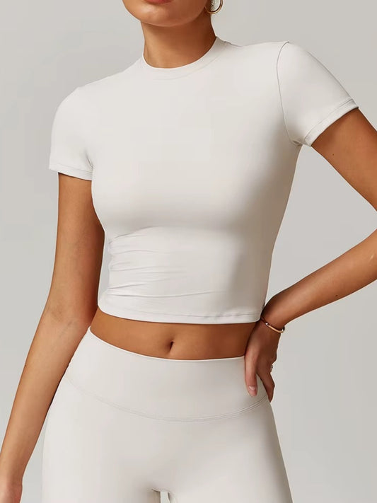 Crop Top Tee - Ivory